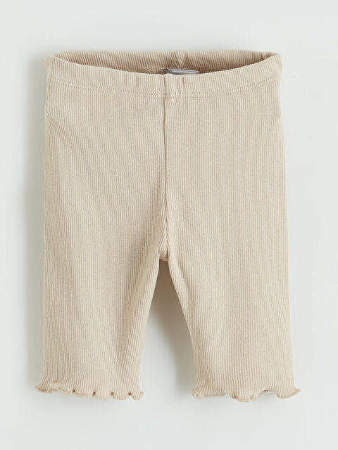 LCW baby Kız Bebek Triko Kısa Tayt