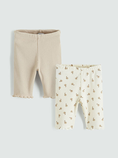 LCW baby Slim Fit Kız Bebek Şort Takım 2'li - S6MR55Z1-LRB