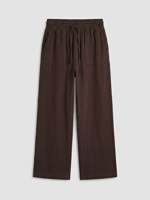 LCW Modest Beli Lastikli Geniş Paça Kadın Pantolon - S6MS12Z8-1UP