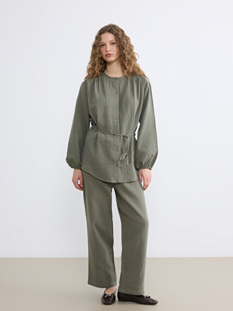 LCW Modest Beli Lastikli Geniş Paça Kadın Pantolon - S6MS12Z8-H4A