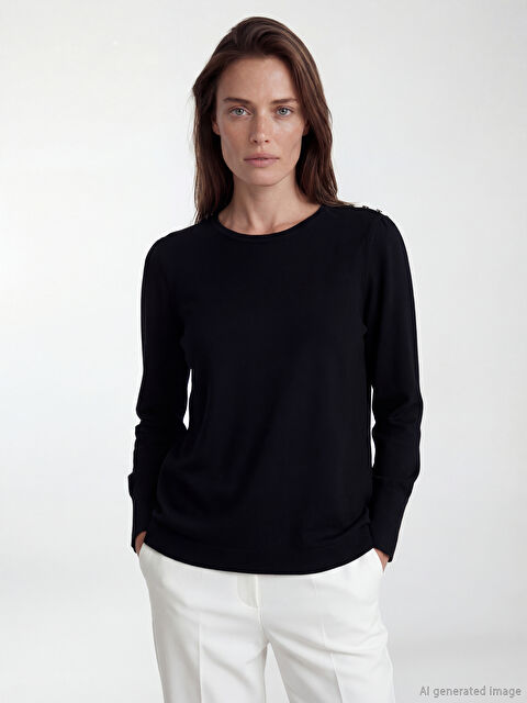 LCW Grace Bisiklet Yaka Kadın Triko Kazak - S6MS51Z8-CVL