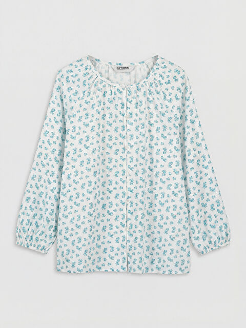 LCW Kids Bisiklet Yaka Çiçekli Kız Çocuk Bluz - S6MT04Z4-LRQ