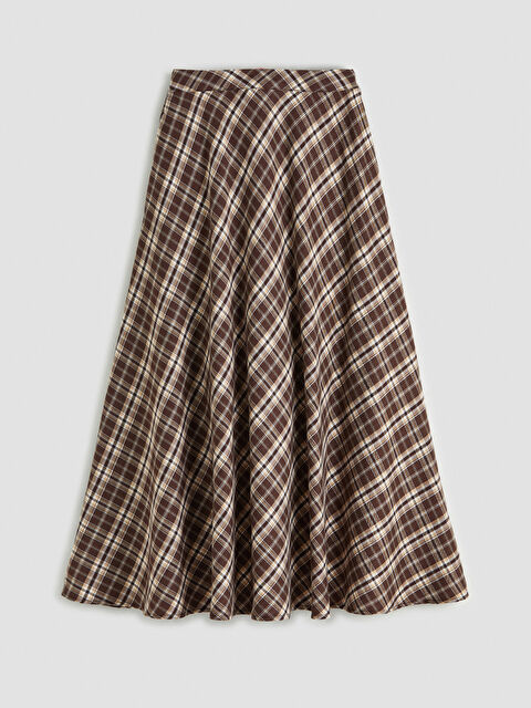 LCW Modest Beli Fermuarlı Ekose A Kesim Etek - S6MT07Z8-LLX