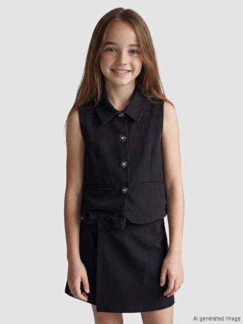 LCW Kids Kız Çocuk Fiyonk Detaylı Şort Etek - S6MT13Z4-CVL