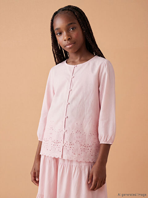 LCW Kids Fisto Detaylı Kız Çocuk Gömlek