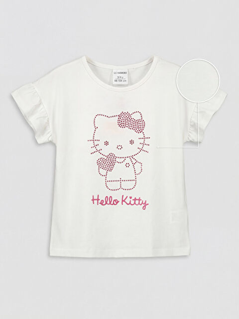 LCW Kids Hello Kitty Baskılı Kız Çocuk Tişört