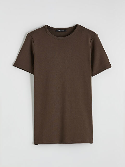 LCWAIKIKI Basic Bisiklet Yaka Kadın Tişört - S6MT77Z8-HSK