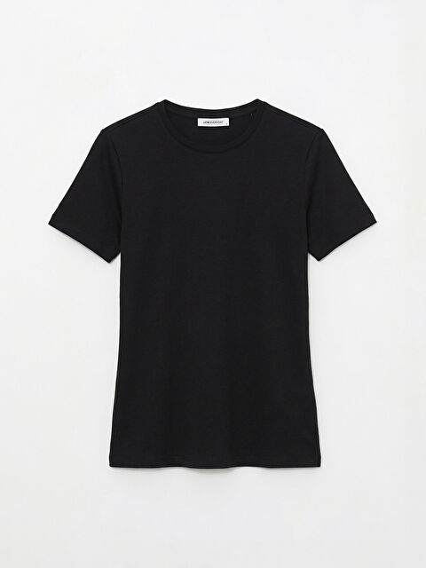 LCWAIKIKI Basic Bisiklet Yaka Kadın Tişört - S6MT77Z8-CVL