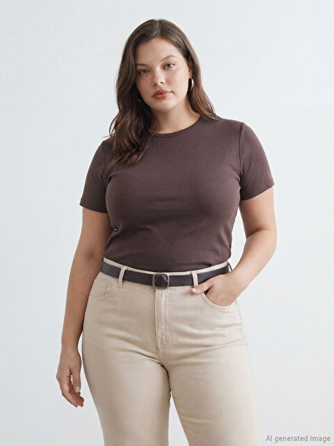 LCW EVERYDAY Bisiklet Yaka Kadın Tişört - S6MT77Z8-HSK