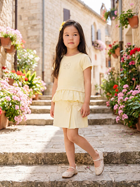 LCW Kids Fiyonk Detaylı Kız Çocuk A Kesim Etek