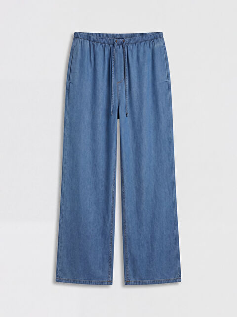LCW Comfort Beli Lastikli Wideleg Kadın Jean Pantolon