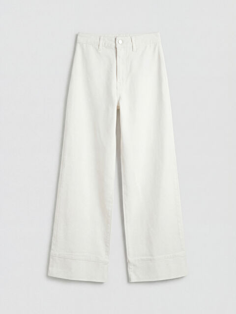 LCW Modest Yüksek Bel Wideleg Kadın Jean Pantolon - S6MU16Z8-FEW