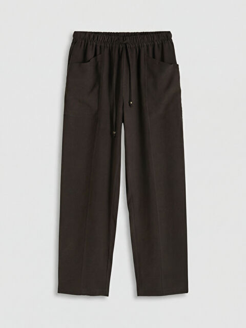 LCWAIKIKI Classic Beli Lastikli Kadın Pantolon