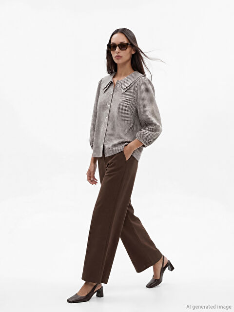 LCWAIKIKI Classic Beli Lastikli Modal Karışımlı Kadın Pantolon - S6MU25Z8-1FY