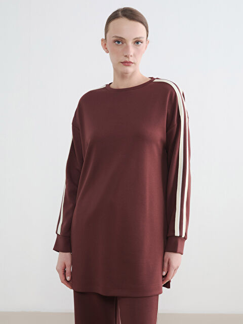 LCWAIKIKI Classic Bisiklet Yaka Oversize Kadın Sweatshirt Tunik