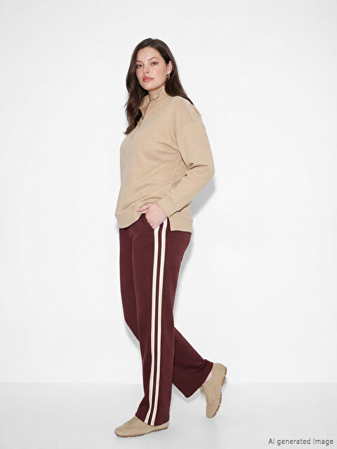 LCWAIKIKI Classic Beli Lastikli Soft Touch Kadın Eşofman Altı - S6MU65Z8-HMZ