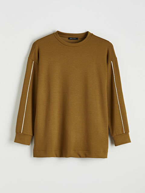 LCWAIKIKI Classic Bisiklet Yaka Soft Touch Kadın Sweatshirt - S6MU71Z8-H7S