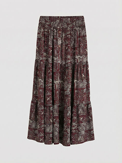 LCW Grace Beli Lastikli Desenli Etek - S6MU94Z8-LQV