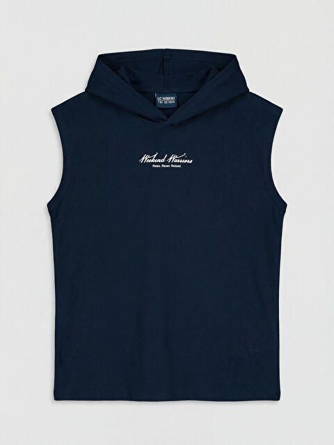 LCW Kids Kapüşonlu Baskılı Erkek Çocuk Atlet