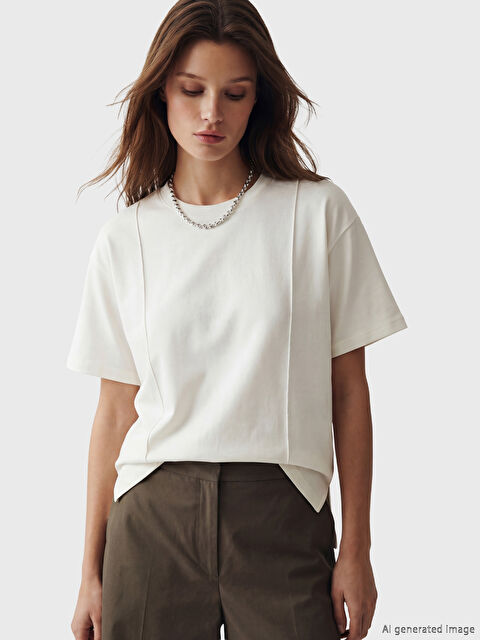 LCW Modest Bisiklet Yaka Kadın Tişört