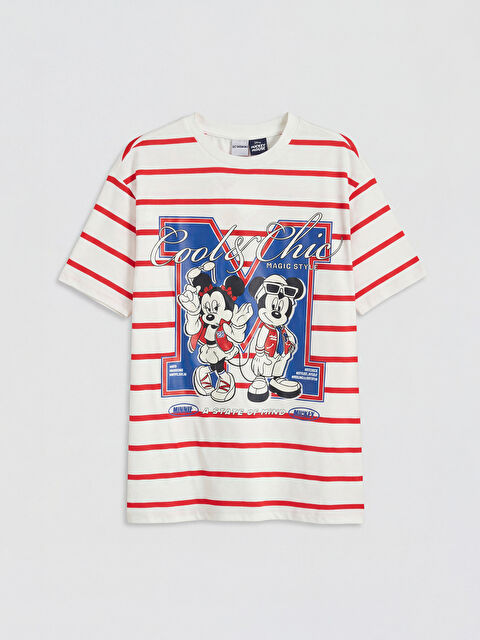 LCW Kids Bisiklet Yaka Minnie Mouse Baskılı Kız Çocuk Tişört - S6MV57Z4-SZ5