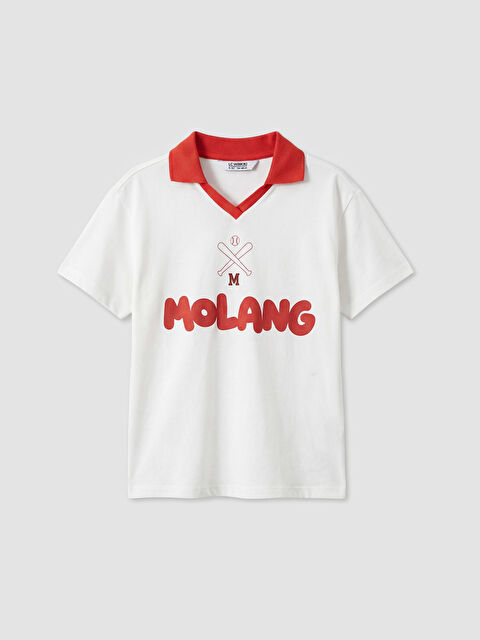 LCW Kids Polo Yaka Molang Baskılı Kız Çocuk Tişört - S6MV65Z4-R9J