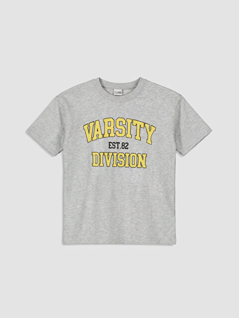 LCW Kids Bisiklet Yaka Baskılı Erkek Çocuk Tişört