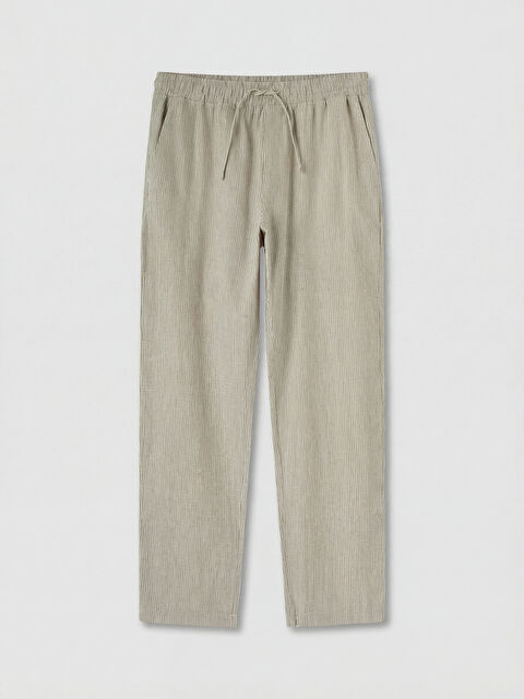 XSIDE Rahat Kalıp Keten Görünümlü Erkek Pantolon