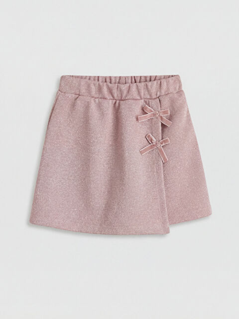 LCW Kids Anvelop Kesim Fiyonk Detaylı Kız Çocuk Şort