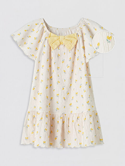 LCW Kids Fiyonklu Kız Çocuk Krinkle Elbise