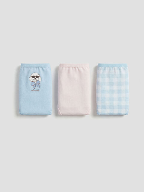 LCW Kids Desenli Kız Çocuk Külot 3'lü - S6MY25Z4-QWQ