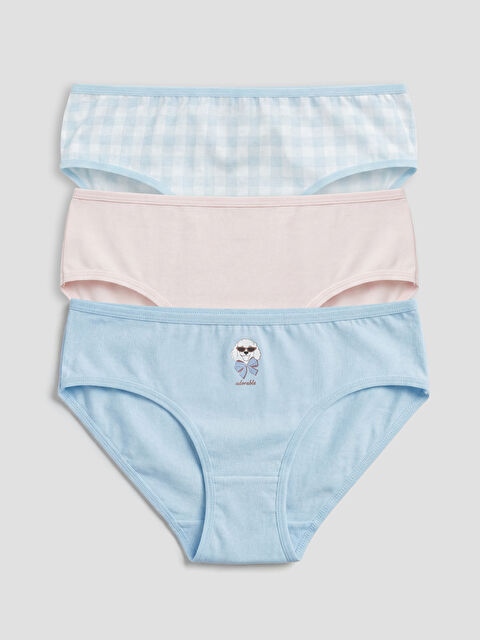 LCW Kids Desenli Kız Çocuk Külot 3'lü - S6MY25Z4-QWQ