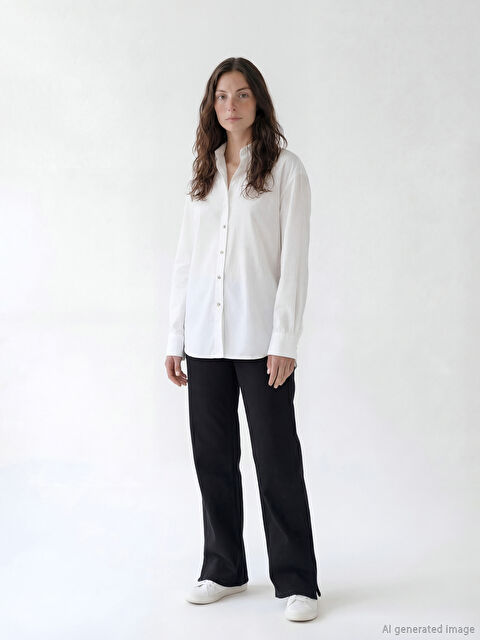 LCW Limitless Kolay Giyilebilir Beli Fermuarlı Straight Fit Kadın Jean Pantolon - S6MY52Z8-326