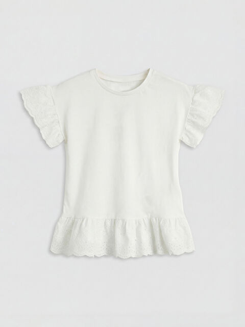 LCW Kids Bisiklet Yaka Kız Çocuk Tişört - S6MY79Z1-R9J