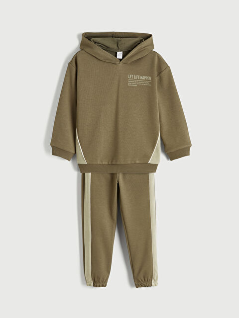 LCW Kids Renk Bloklu Erkek Çocuk Kalın Eşofman Takımı - S6MY90Z1-H2T