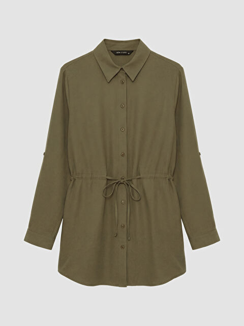 LCWAIKIKI Classic Oversize Armürlü Kadın Gömlek Tunik - S6N008Z8-10O