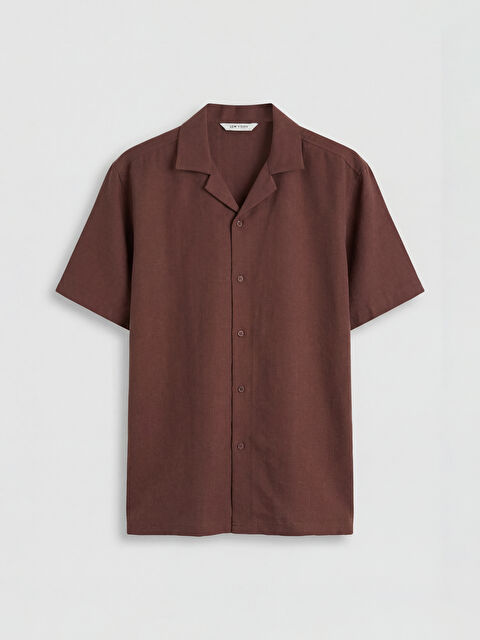 LCW Vision Standart Kalıp Keten Görünümlü Erkek Gömlek - S6N017Z8-HMZ