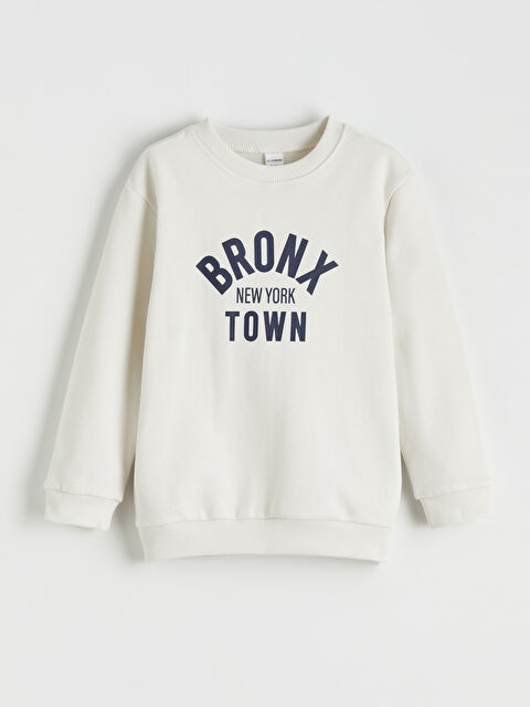 LCW Kids Baskılı Erkek Çocuk Kalın Sweatshirt - S6N188Z1-FR4