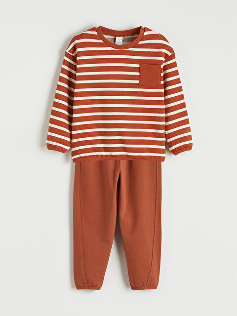 LCW baby Erkek Bebek Sweatshirt ve Eşofman Altı Takım - S6N207Z1-LF0