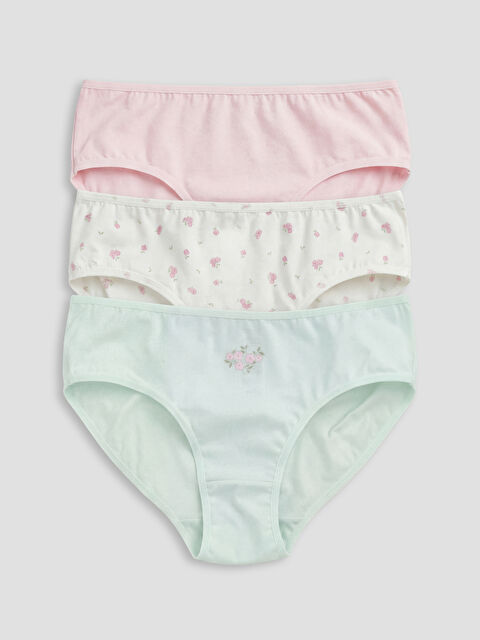 LCW Kids Desenli Kız Çocuk Külot 3'lü - S6N220Z4-LRA