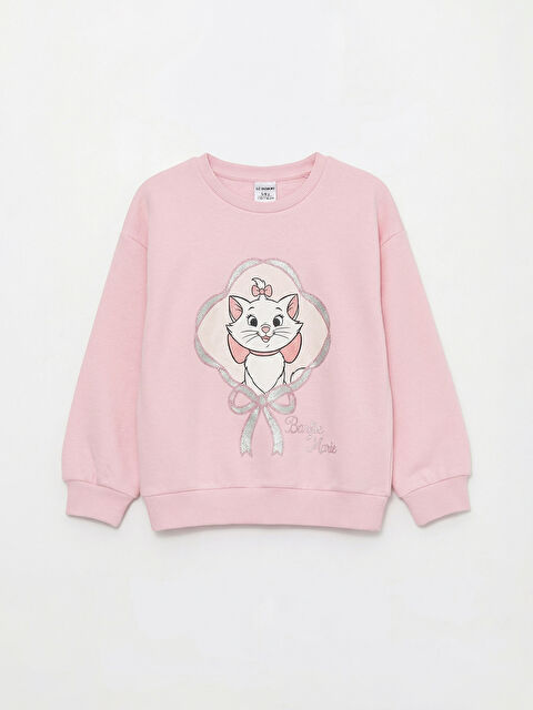 LCW Kids Bisiklet Yaka Marie Baskılı Kız Bebek Kalın Sweatshirt - S6N225Z1-FYX
