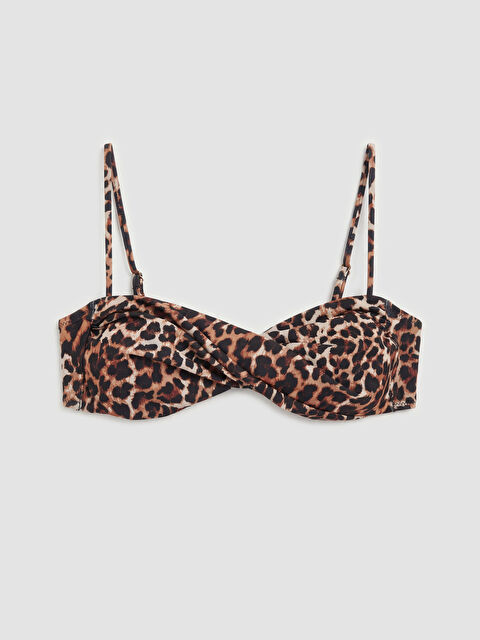 Soulife Leopar Desenli Kadın Bikini Üstü