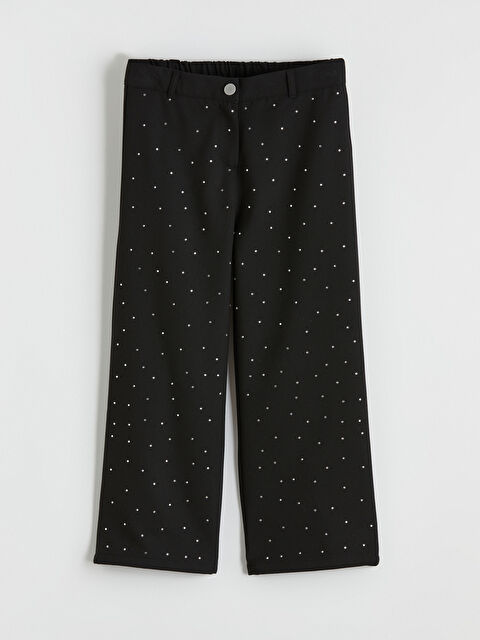 LCW Kids Beli Lastikli Taşlı Kız Çocuk Pantolon - S6N238Z1-CVL