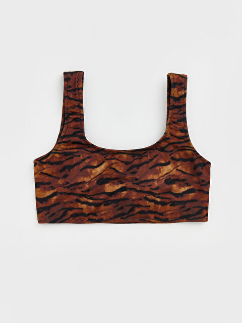 LC WAIKIKI U Yaka Leopar Desenli Kadın Bikini Üstü - S6N239Z8-J0V