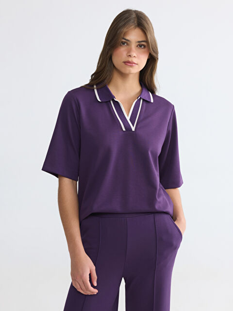 LCW EVERYDAY Polo Yaka Soft Touch Kadın Tişört