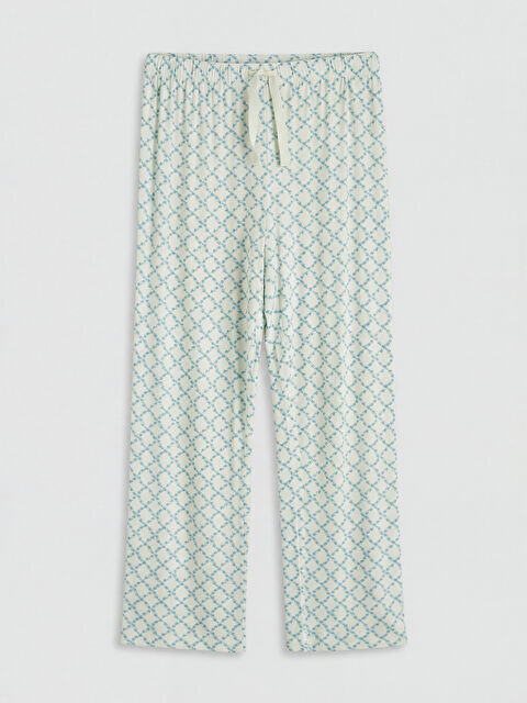 LCW DREAM Beli Lastikli Desenli Kadın Pijama Altı