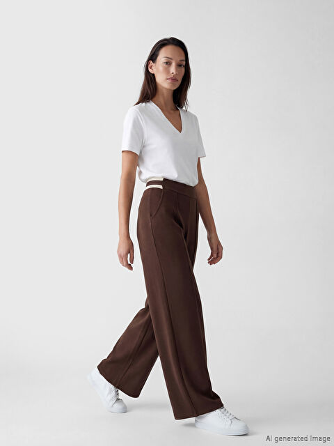 LCWAIKIKI Classic Beli Lastikli Soft Touch Kadın Eşofman Altı - S6N296Z8-HSK