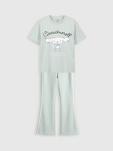 LCW Kids Cinnamoroll Baskılı Kız Çocuk Tişört ve Tayt - S6N354Z4-GA4