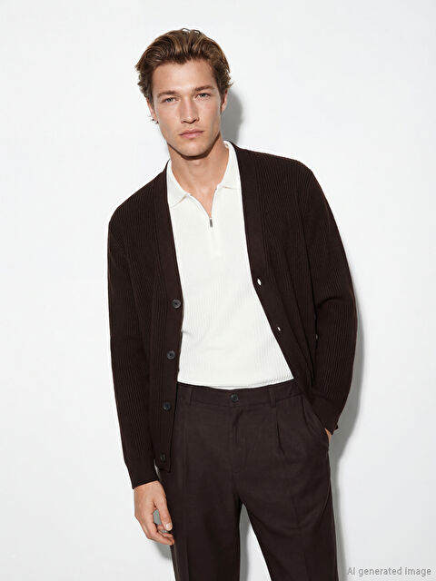 SOUTHBLUE Standart Kalıp Erkek Triko Hırka - S6N365Z8-4ZQ