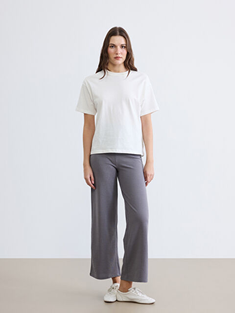 LCW ECO Beli Lastikli Geniş Paça Kadın Eşofman Altı - S6N368Z8-SJK